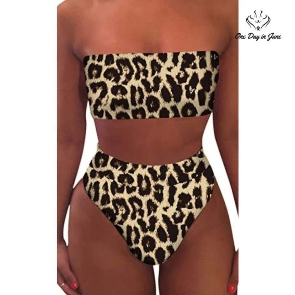 Pink Queen Removable Strap High Waist Bikini Swimsuit Size XL